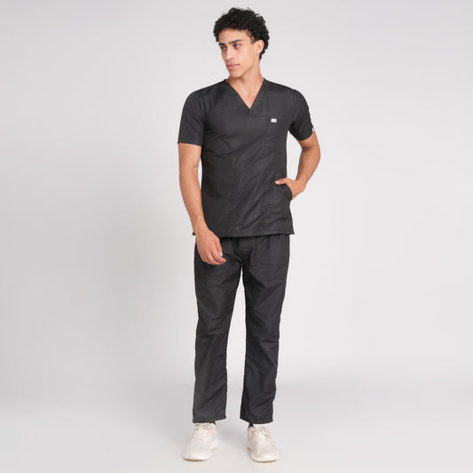 Scrub Suit (Top/Bottom)-Black