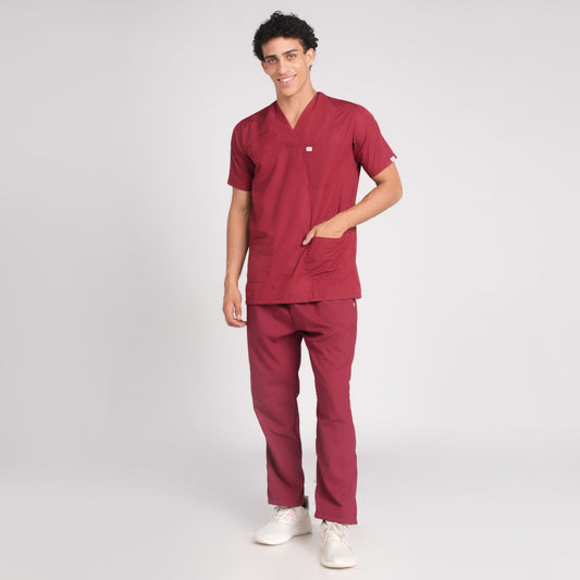 Scrub Suit (Top/Bottom)-Marron