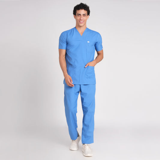 Scrub Suit (Top/Bottom)-Sky Blue