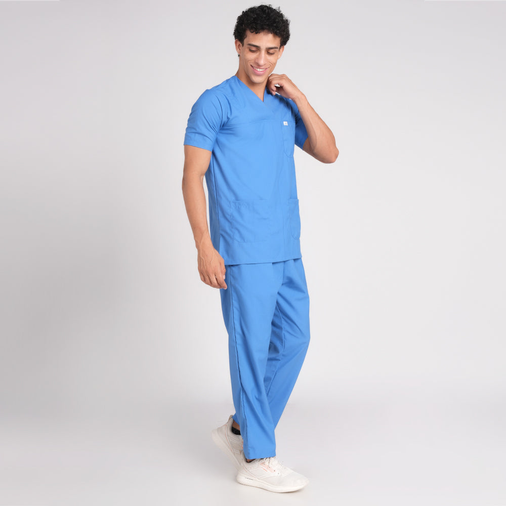 Scrub Suit (Top/Bottom)-Sky Blue