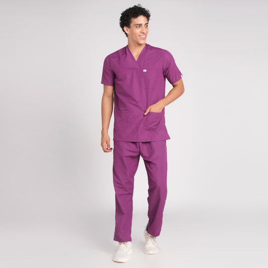 Scrub Suit (Top/Bottom)-Voilet