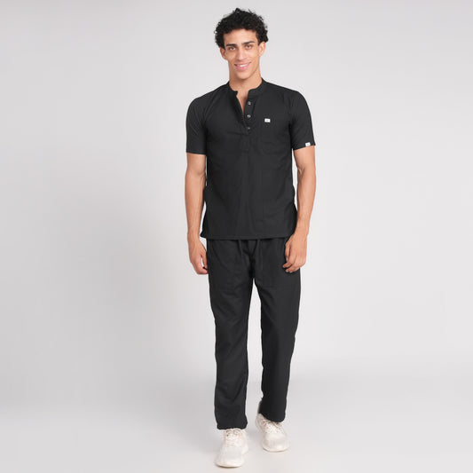 Scrub Suit (Top/Bottom)-Black