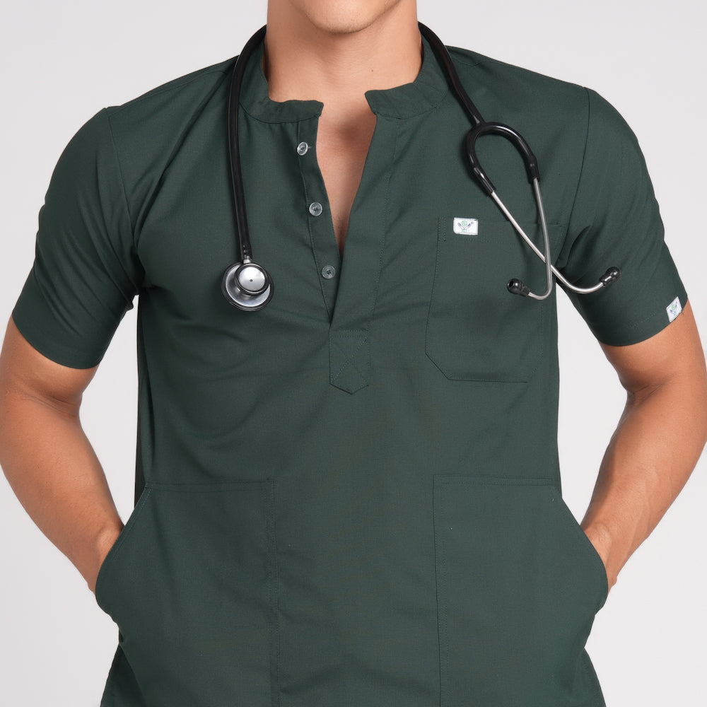 Scrub Suit (Top/Bottom)-Bottel Green