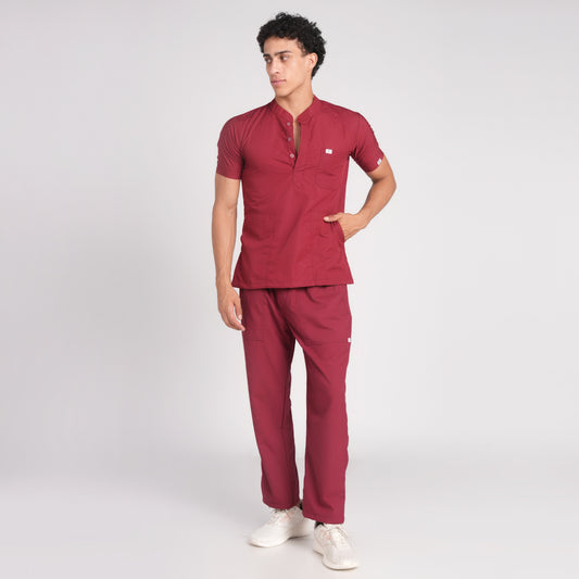 Scrub Suit (Top/Bottom)-Marron