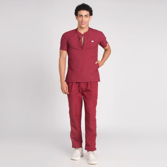 Scrub Suit (Top/Bottom)-Marron