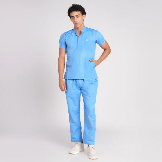 Scrub Suit (Top/Bottom)-Sky Blue