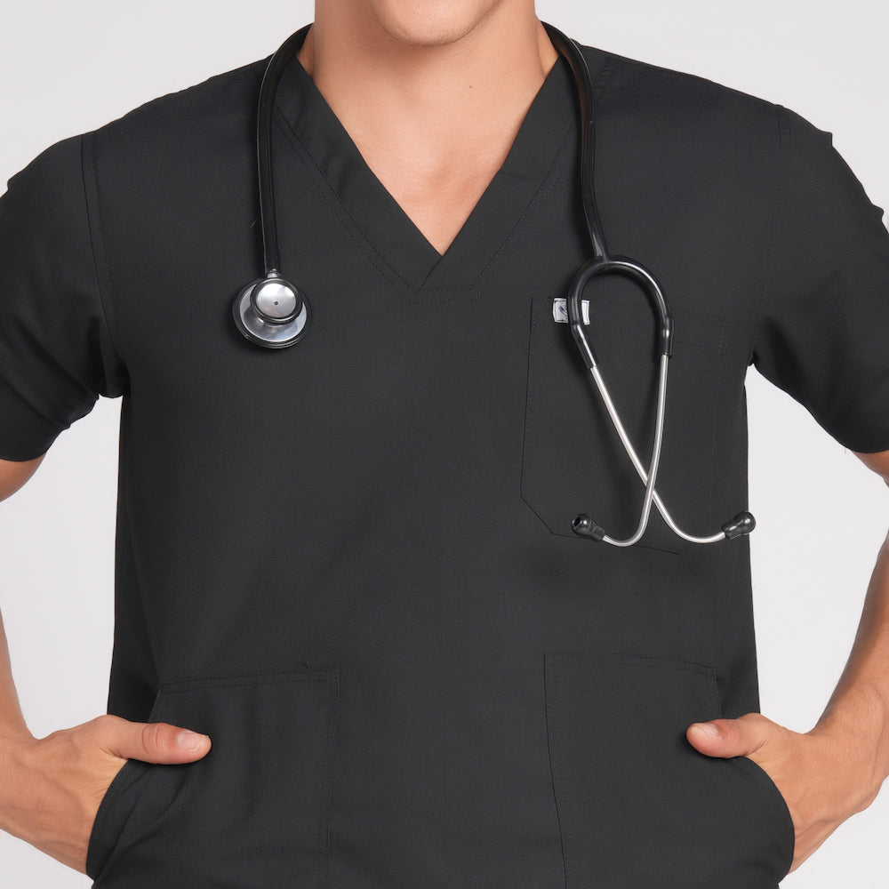 Scrub Suit (Top/Bottom)-Black