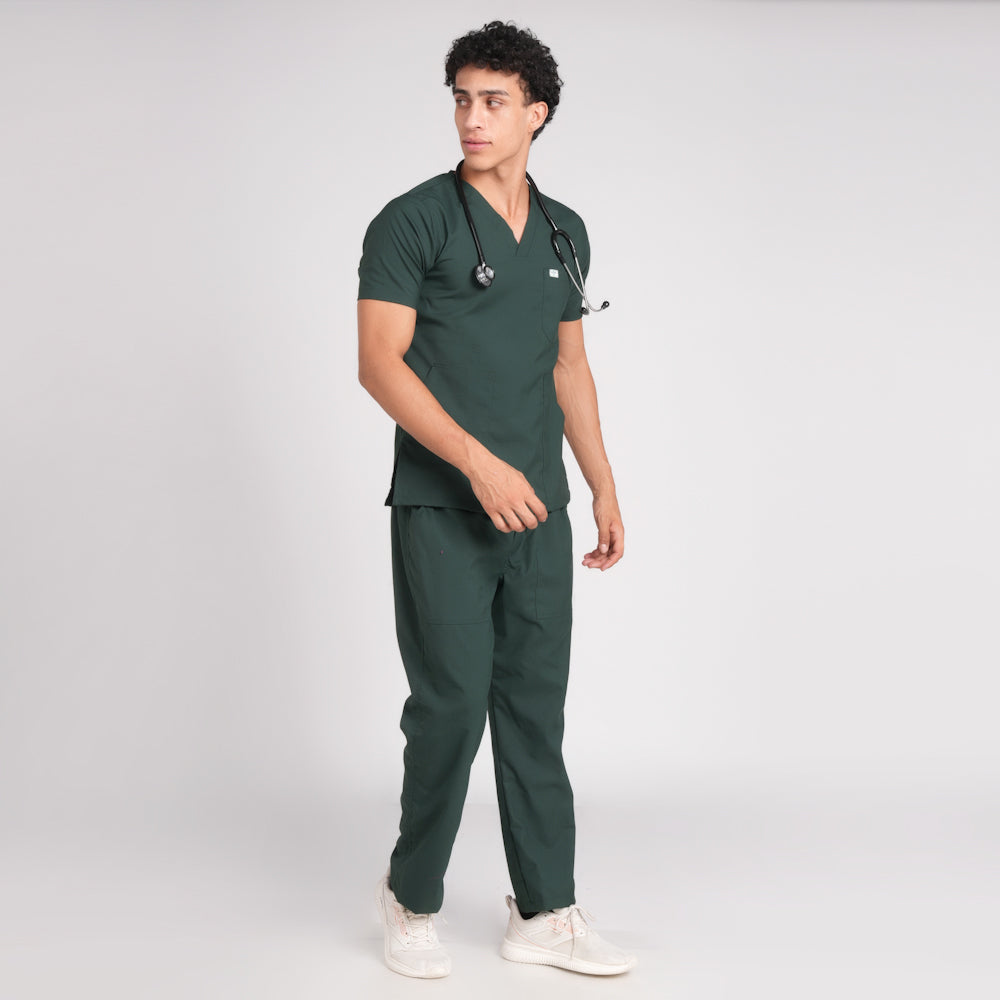 Scrub Suit (Top/Bottom)-Bottel Green