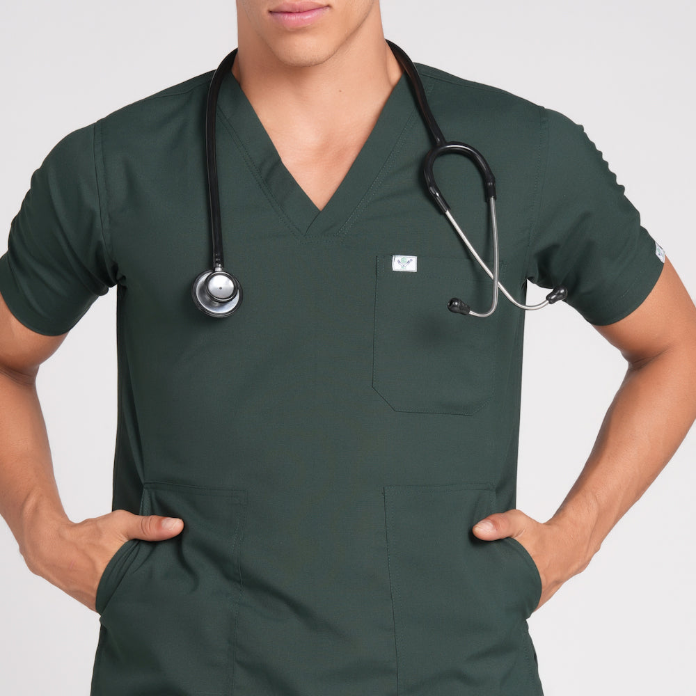 Scrub Suit (Top/Bottom)-Bottel Green