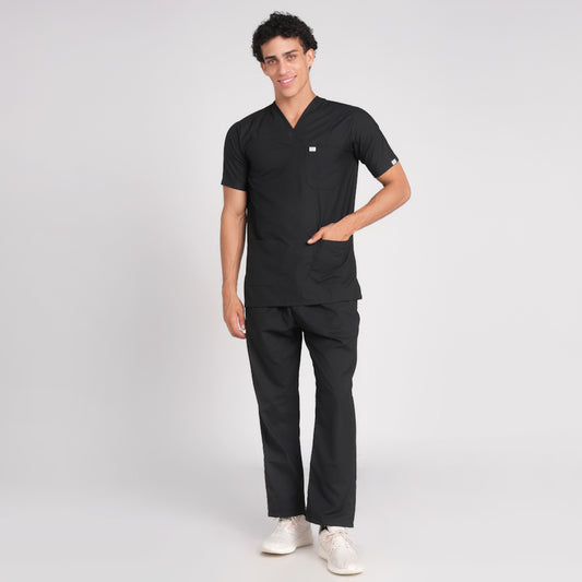 Scrub Suit (Top/Bottom)-Black