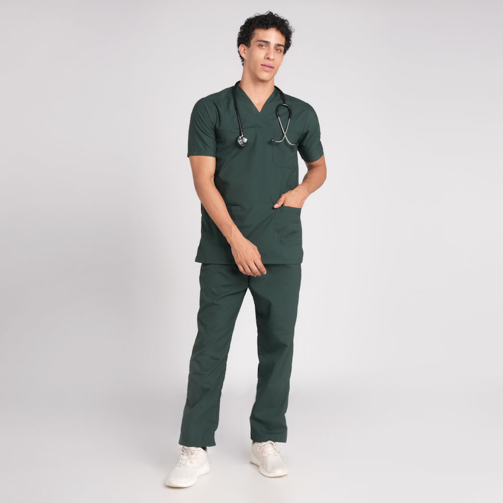 Scrub Suit (Top/Bottom)-Bottel Green