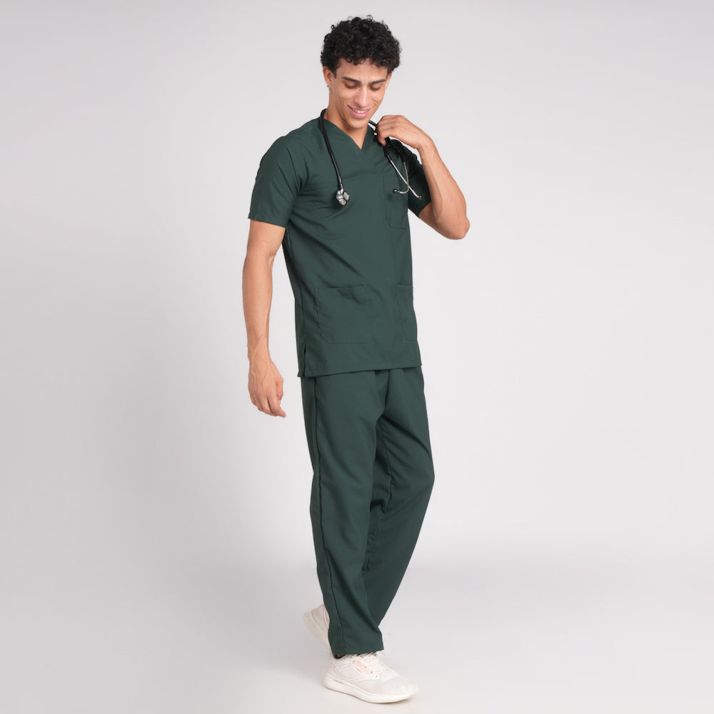 Scrub Suit (Top/Bottom)-Bottel Green