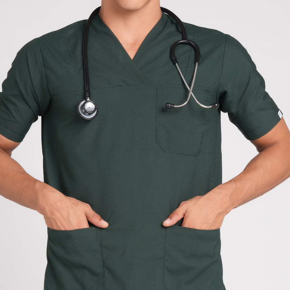 Scrub Suit (Top/Bottom)-Bottel Green