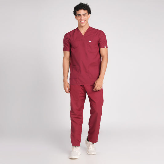 Scrub Suit (Top/Bottom)-Marron