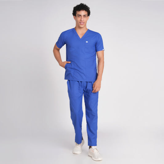 Scrub Suit (Top/Bottom)-Royal blue