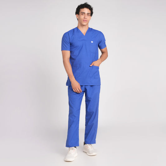 Scrub Suit (Top/Bottom)-Royal blue