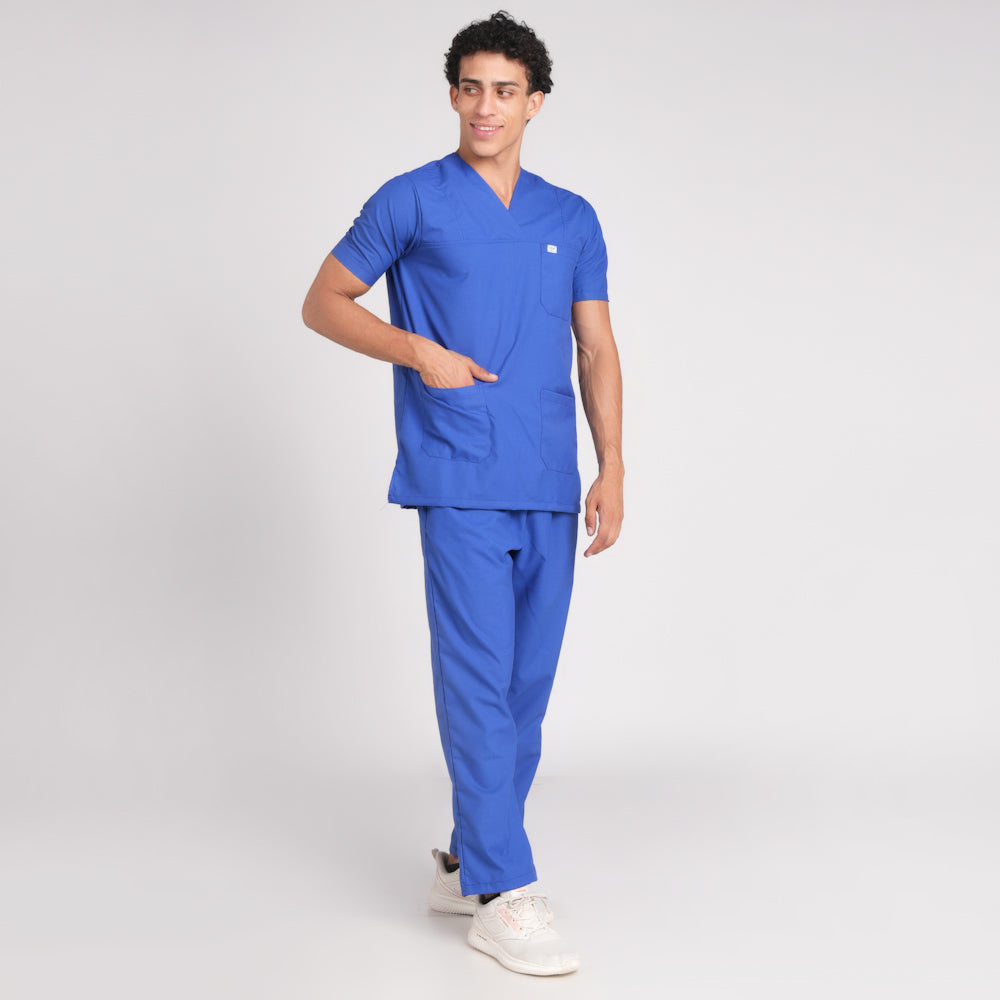 Scrub Suit (Top/Bottom)-Royal blue