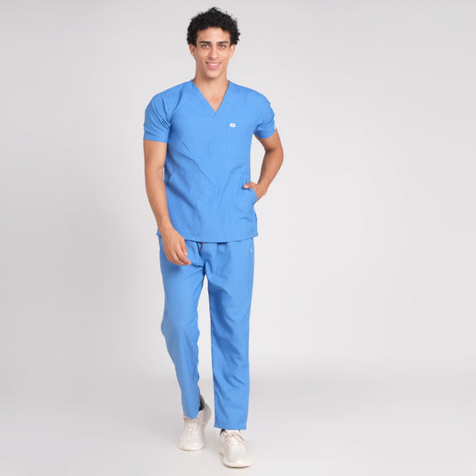 Scrub Suit (Top/Bottom)-Sky Blue