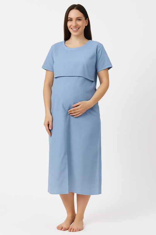 Materninty Gown - Blue