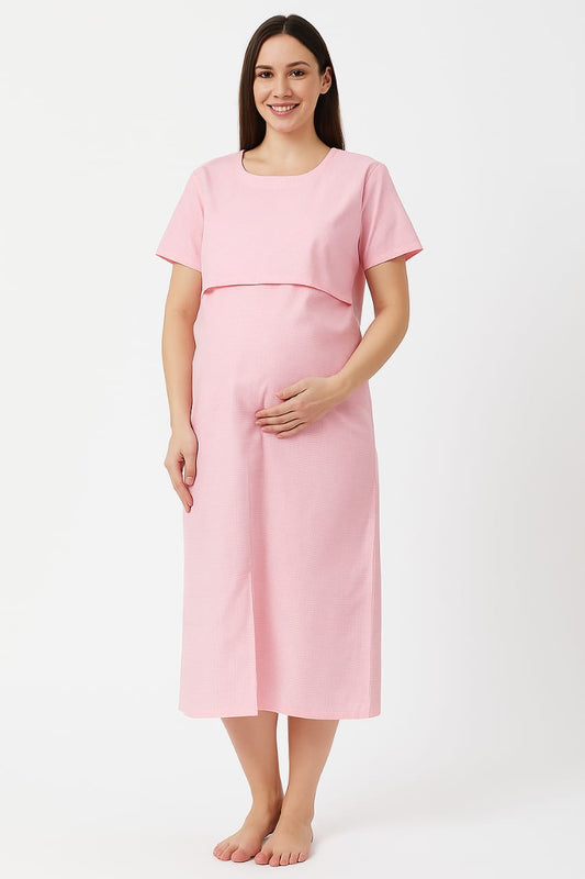 Materninty Gown -Pink