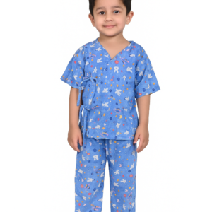 blue querky print set