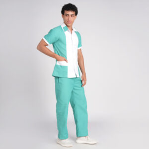 nursing dress male blue/white