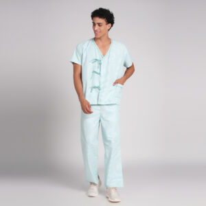 patient dress men sea green