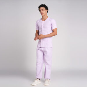 patient dress men purple
