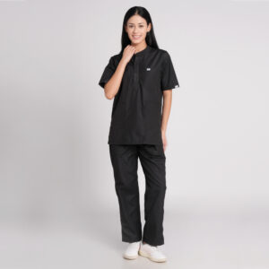 bottle green scrub suit chinese collar trovin