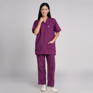 violet scrub v neck trovin