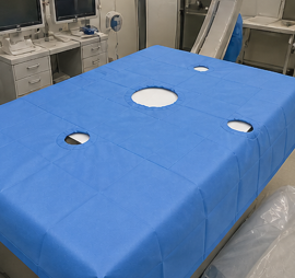 angio sheet with 5" side hole