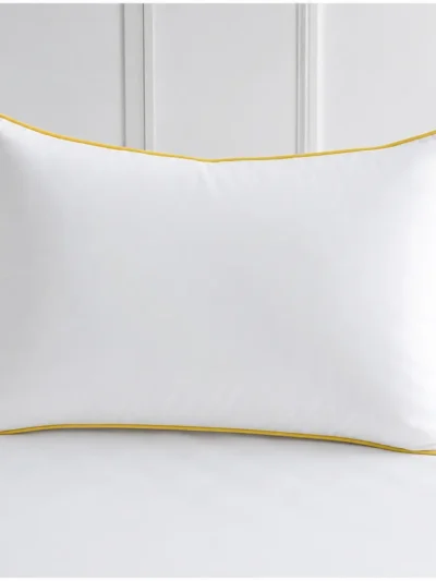 Pillow with yellow piping