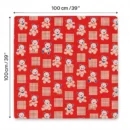 Red bear print baby sheet