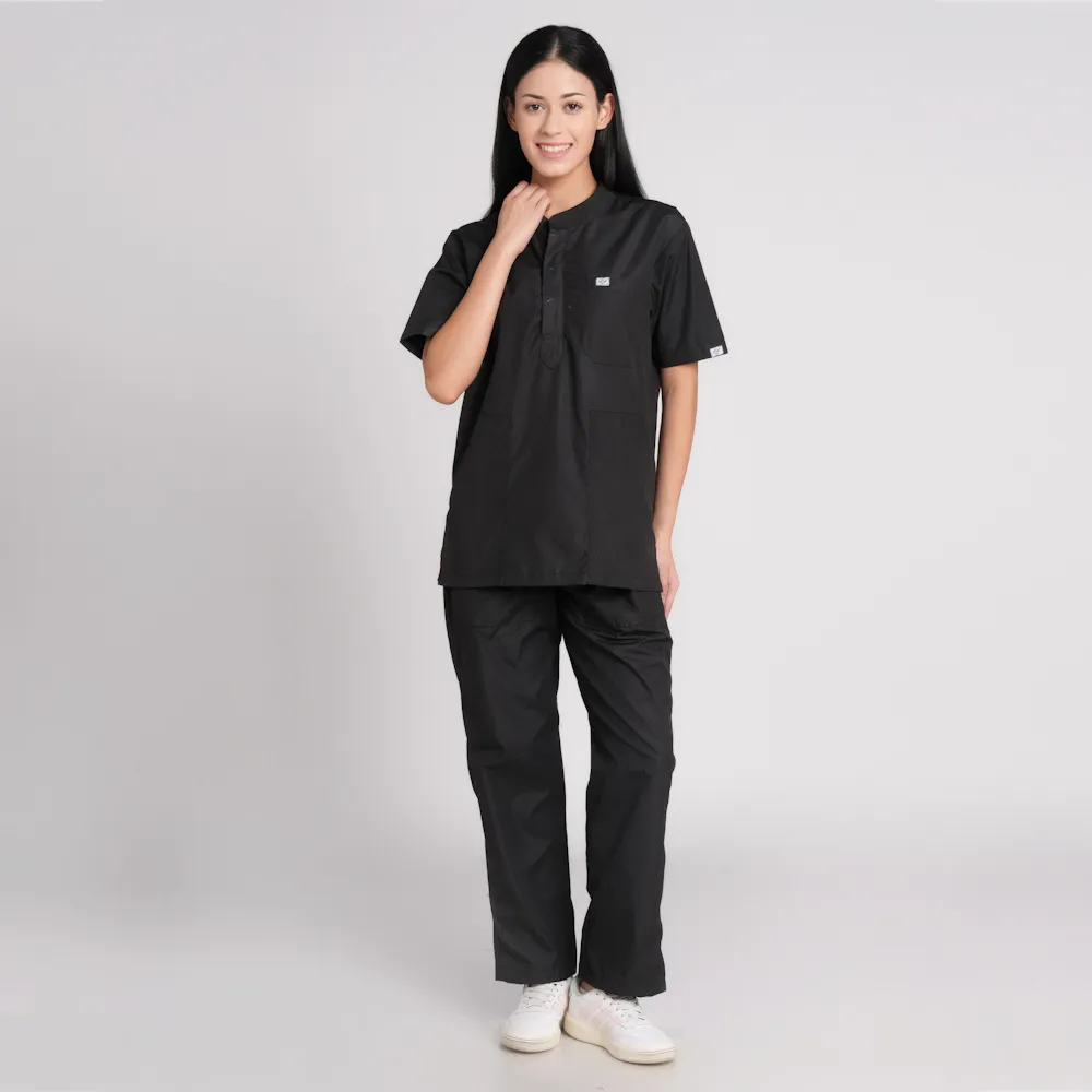 Scrub Suit Female Chinese Collor (Top/Bottom) Pof Cotton