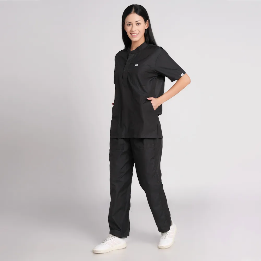 Scrub Suit Female Chinese Collor (Top/Bottom) Pof Cotton - Image 2