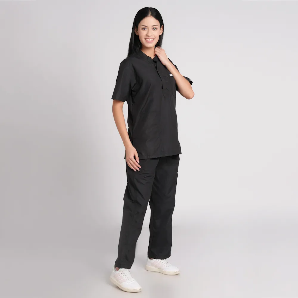 Scrub Suit Female Chinese Collor (Top/Bottom) Pof Cotton - Image 3