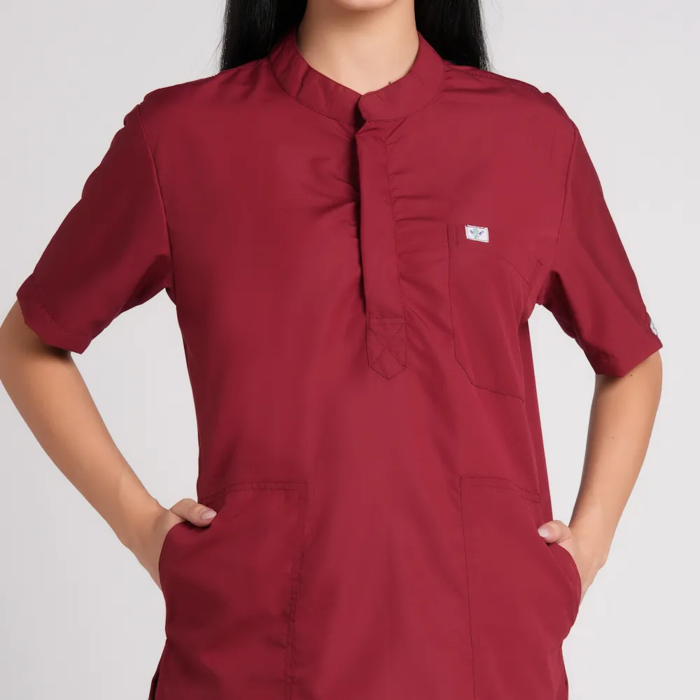 Scrub Suit Female Chinese Collor (Top/Bottom) Pof Cotton - Image 8