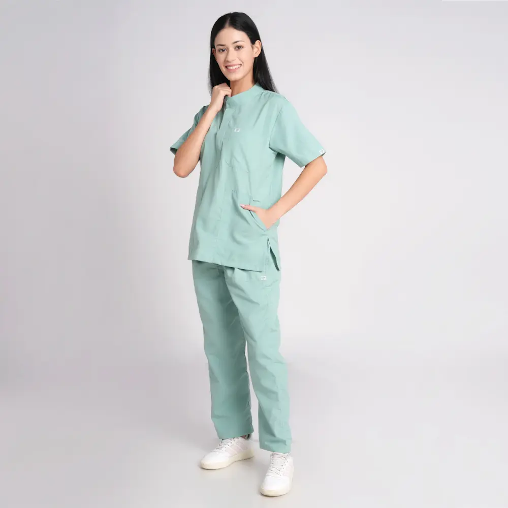 Scrub Suit Female Chinese Collor (Top/Bottom) Pof Cotton - Image 11