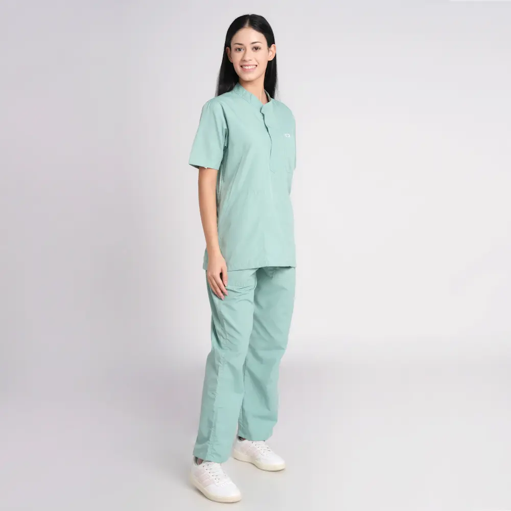Scrub Suit Female Chinese Collor (Top/Bottom) Pof Cotton - Image 12