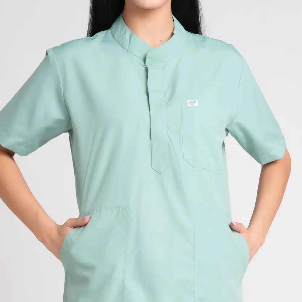Scrub Suit Female Chinese Collor (Top/Bottom) Pof Cotton - Image 13