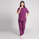 Scrub Suit Female Chinese Collor (Top/Bottom) Pof Cotton Voilet