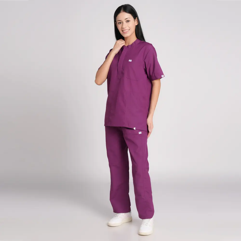 Scrub Suit Female Chinese Collor (Top/Bottom) Pof Cotton - Image 21