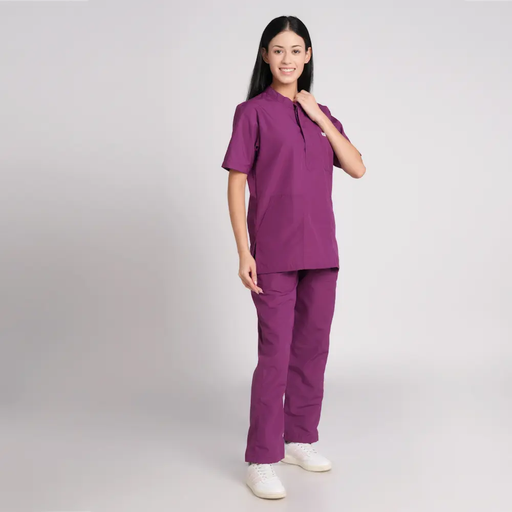 Scrub Suit Female Chinese Collor (Top/Bottom) Pof Cotton - Image 22