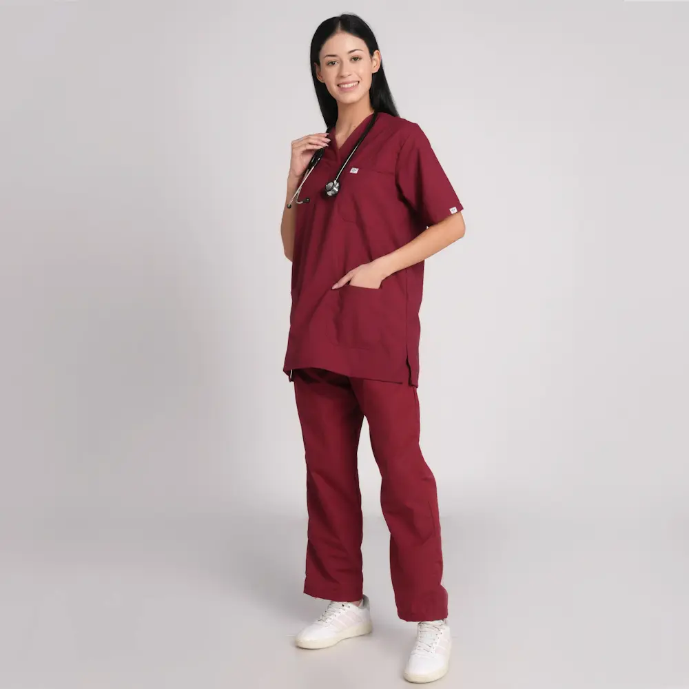 Scrub Suit Female Paan Neck (Top/Bottom) Trovin - Image 15