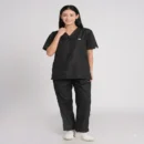 Scrubs For Women Cotton V Neck Black