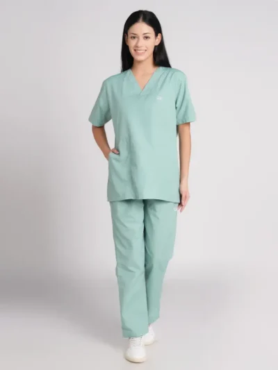 Scrubs For Women Cotton V Neck Sea Green