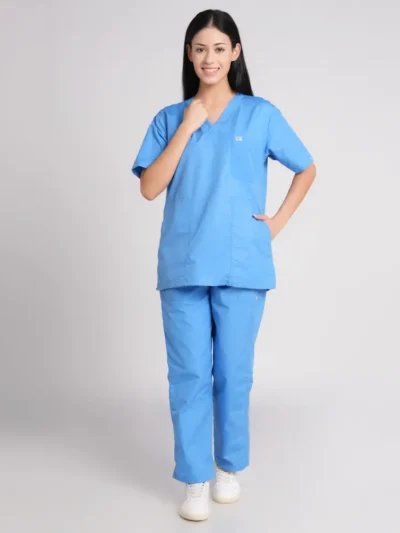Scrubs For Womens V-Neck Sky Blue