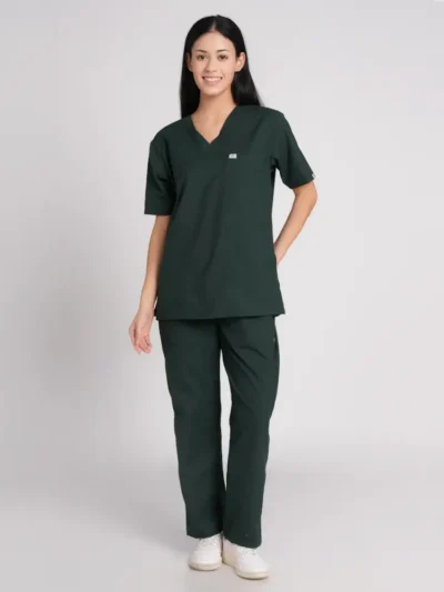 Scrubs For Women V Neck in bottle green