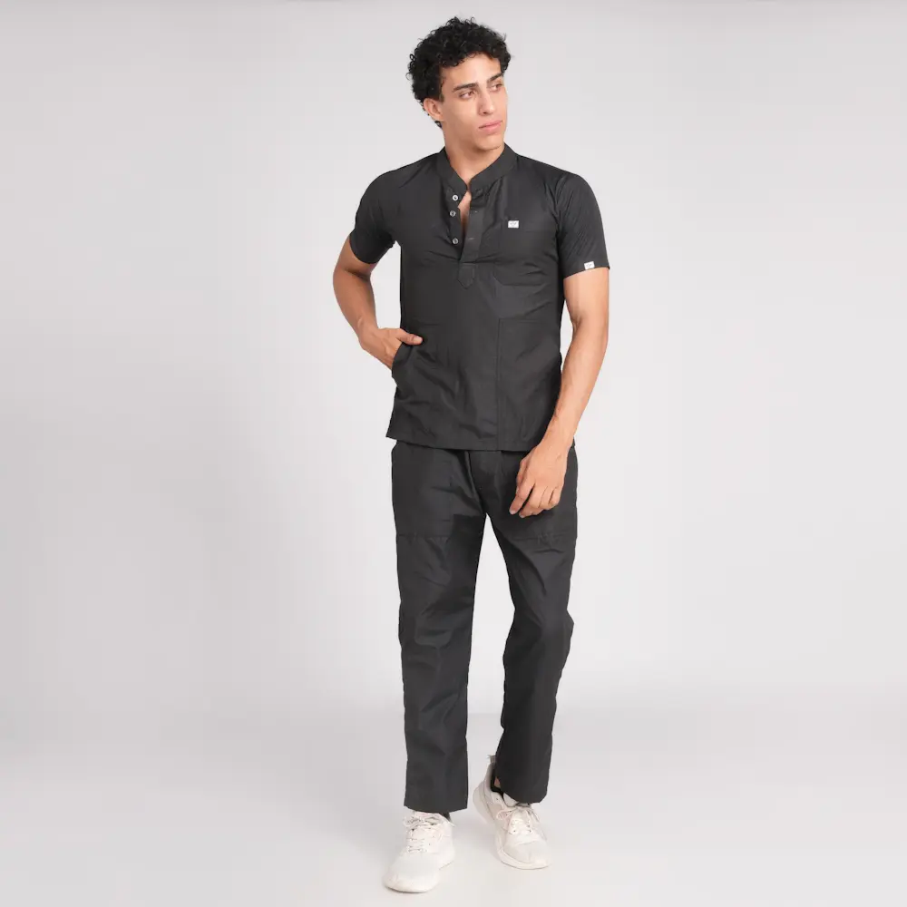 Scrub Suit Male Chinese Collor (Top/Bottom) Pof Cotton