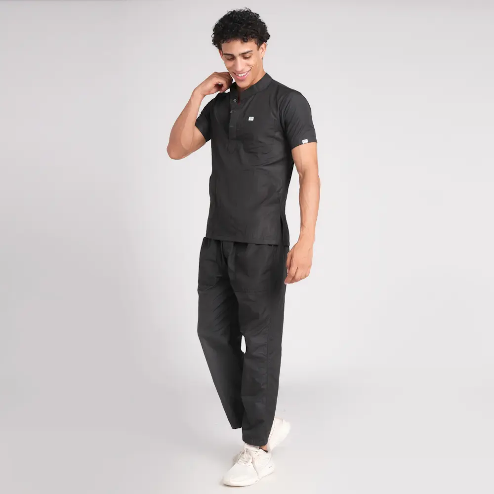 Scrub Suit Male Chinese Collor (Top/Bottom) Pof Cotton - Image 2